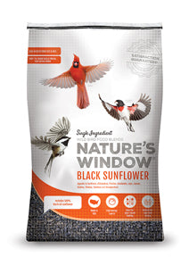 Nature's Window Black Sunflower Bird Seed Single Ingredient Wild Bird Food (40 lb)