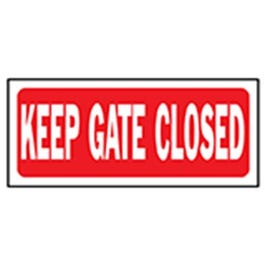 Keep Gate Closed Sign, Polyethylene