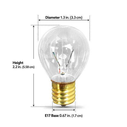 Feit Electric 40W Soft White (2700K) Globe Shape S11 E17 Base High Intensity Incandescent Light Bulb