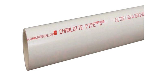 Charlotte Pipe PVC Schedule 40 DWV Pipe (6-in x 20-ft)