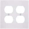 Leviton 2-Gang Smooth Plastic Outlet Wall Plate, White