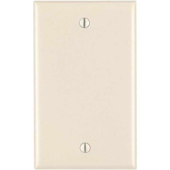 Leviton 1-Gang Standard Thermoset Blank Wall Plate, Light Almond