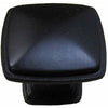Hardware House 145299 Square Cabinet Knob, Black ~ 1 1/4