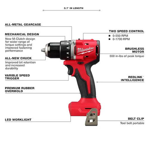 Milwaukee M18™ Compact Brushless 1/2 Drill/ Driver