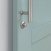 National Hardware Barn Door Lock 5 x 1-1/4 x 3/4, Satin Nickel
