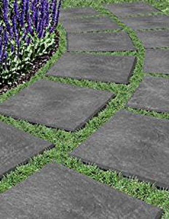 STOMP STONE 12 IN X 12 IN SLATE