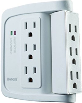 SURGE PROTECTOR SPACE SAVING 6 OUTLET