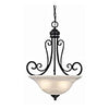 Hardware House 544890 3 Light Chandelier, Tuscany Series ~ Textured Black