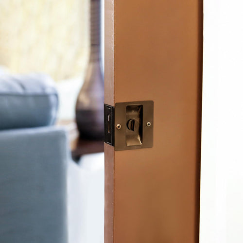 Design House 2-Pack Rectangular Pocket Door Passage is Finished in Oil Rubbed Bronze