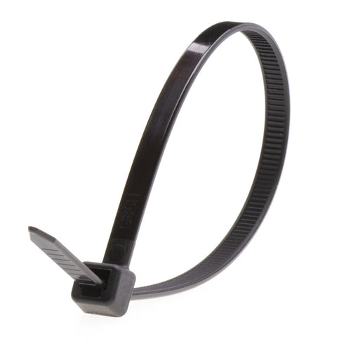 NSI PowerGRP 8”, Black General Purpose 40lb Cable Ties, 100 Pack