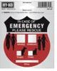 Hy-Ko Self Adhesive Emergency Rescue Sign