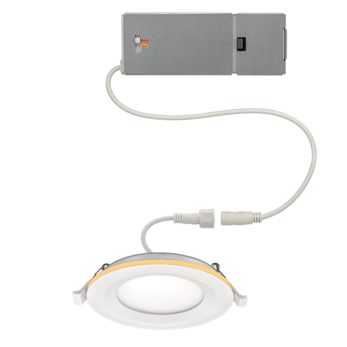 ETi Solid State Lighting 4″ LowPro Canless Direct Mount Downlight 5-CCT Color Preference® & Nightlight