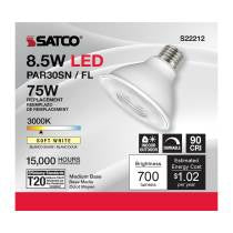 Satco Products S22212 8.5PAR30S/LED/930/FL/120V