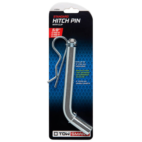 Tow Smart Class 5 5/8 in. Dia Hitch Pin with Clip 4 in. Span Fits 2,2-1/2 in. and 3 in. Receivers