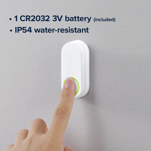 Heath Zenith White Plastic Wireless Battery-Operated USB-Rechargeable Lighted Doorbell Kit (USB Cable Included)
