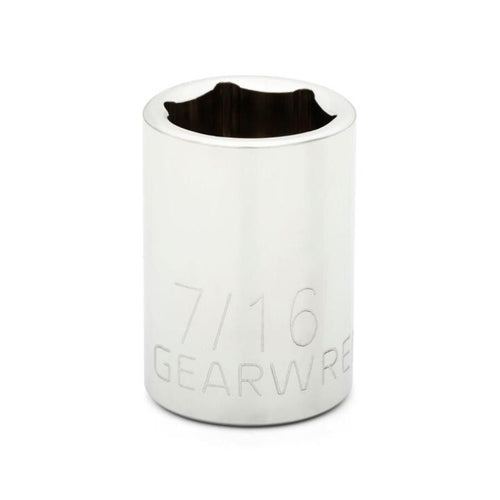 GearWrench 1/4 Drive 6 Point Standard SAE Socket 7/16