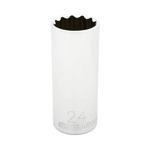 GearWrench 1/2 Drive 12 Point Deep Metric Socket 24mm