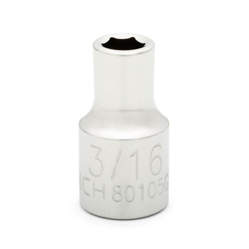 GearWrench 1/4 Drive 6 Point Standard SAE Socket 3/16