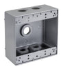 Southwire 3/4 5-Hole 2-Gang Weatherproof Box Gray