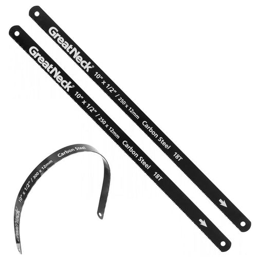 GreatNeck GF210 Standard Hacksaw Blades (10-Inch 18 TPI) 2-Pack