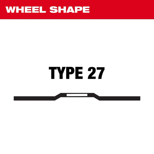 Milwaukee 6 x 1/8 x 7/8 Performance+ Dual Metal Cut & Grind Wheel - Type 27