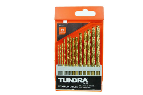 Tundra Tools 13 Piece Titanium Drill Bit Set