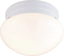 Satco 1 LIGHT Small Mushroom Flush