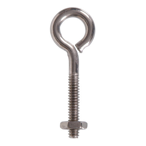 Hillman Hardware Essentials Eye Bolt with Hex Nut Stainless Steel (10-24 x 1-1/2)