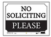 Hy-Ko Products Plastic Signs - Standard Size No Soliciting
