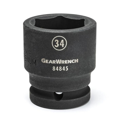 GearWrench 3/4 Drive 6 Point Standard Impact Metric Socket 34mm