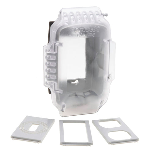 NSI Industries TORK XD110C Extra Duty Single Gang, Vrt/Hrz Configuration, 2.75 IN In Use Weatherproof Clear Cover