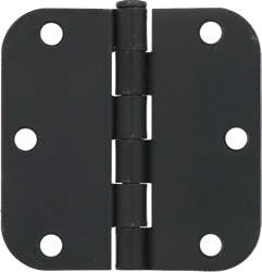 Delaney Hardware 3-1/2 x 3-1/2 Bulk Steel Residential Hinges Interior, 5/8 Radius (Pair)