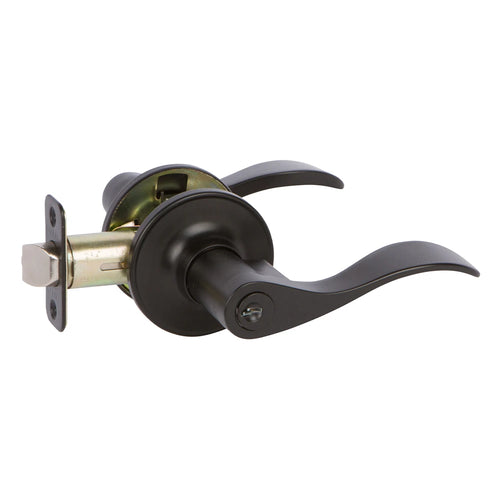 Delaney Hardware Bennett Entry Leverset, View Pack, Black (US19)