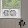 Proaira 9 Reversible Twin Window Fan, 2 Speed Control Extendable 22-1/4 to 33