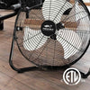 Proaira 14 High Velocity Cradle Floor Fan 3 Speed Control Black