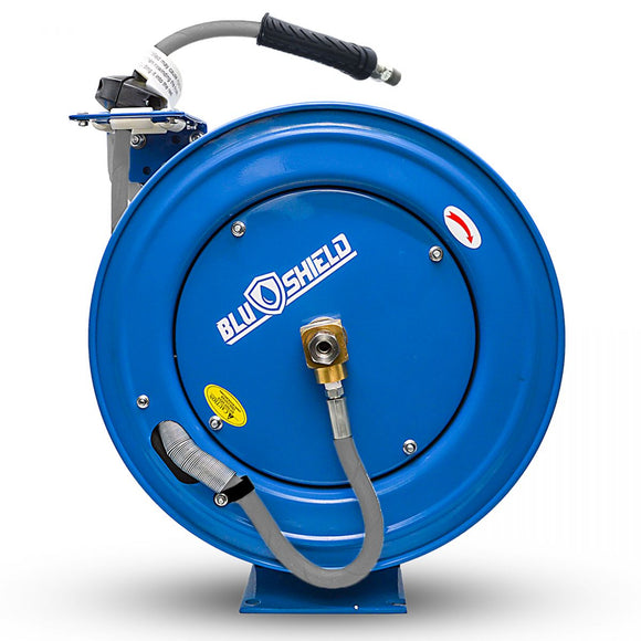 BluBird Industries Blushield Polyester Pressure Washer Hose Reel Heavy Duty Single Arm Assembly (1/4