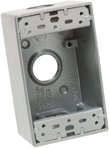 Eaton Cooper Wiring Aluminum Weatherproof Outlet Box, 3/4'