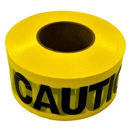Caution Tape, Yellow, Waterproof, 1,000-Ft.