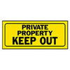 Private Property Sign, Polyethylene, 6 x 14-In.
