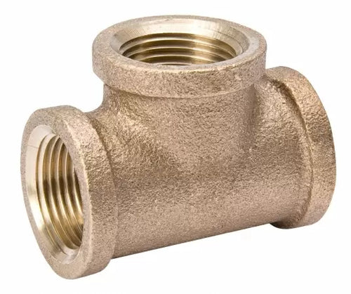 B & K Industries Red Brass Tee 1/4