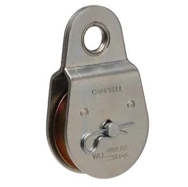 Campbell 2 Heavy Duty Steel Pulley, Single Sheave, Fixed Eye