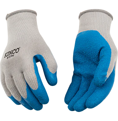 Kinco Poly-Cotton Knit Shell & Latex Palm Medium