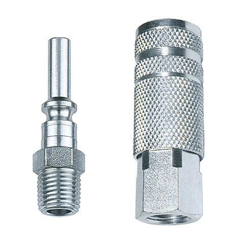 Tru-flate 1/4 Lincoln Design x 1/4 NPT Steel Plug/Coupler Set