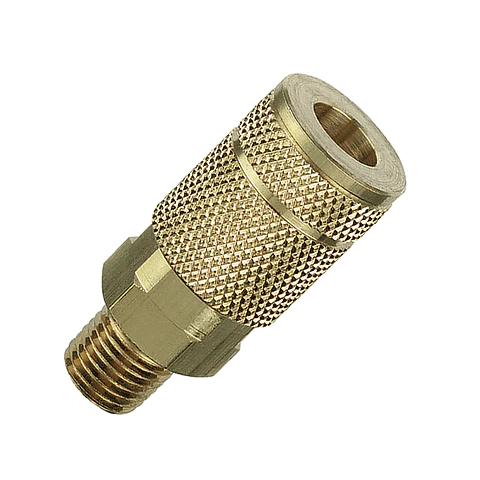 Tru-flate 1/4 T Design x 1/4 MNPT Brass Coupler