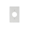 Eaton Cooper Wiring Single Receptacle Wallplate, Ivory