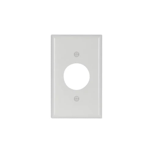 Eaton Cooper Wiring Single Receptacle Wallplate, Ivory