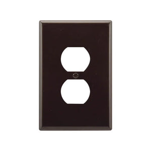 Eaton Cooper Wiring Duplex Receptacle Wallplate, Brown