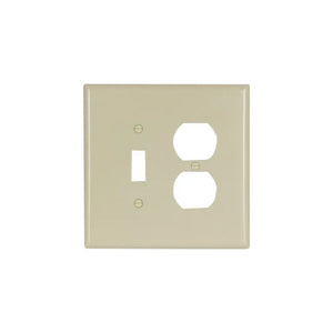 Eaton Cooper Wiring Combination Wallplate, Ivory