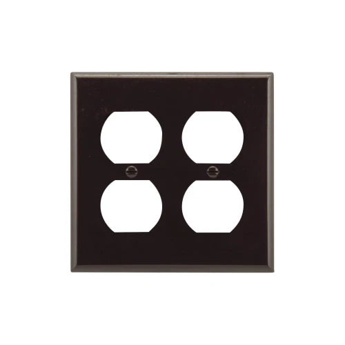 Eaton Cooper Wiring Duplex Receptacle Wallplate, Brown
