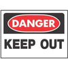 Danger Keep Out Sign, Red/Black Polypropylene, 10 x 14-In.